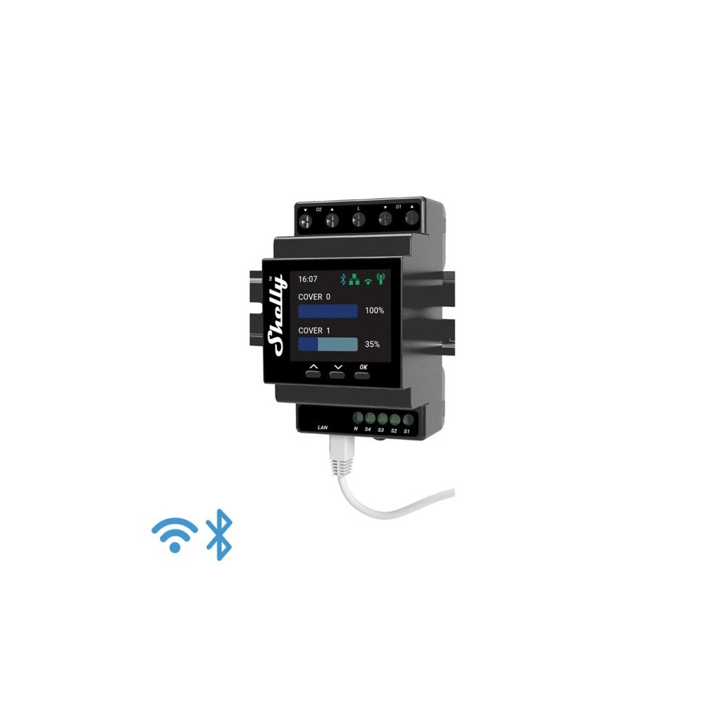 Shelly Pro Dual Cover/Shutter PM-Controllo PRO tapparell +PM SH-PRODUAL