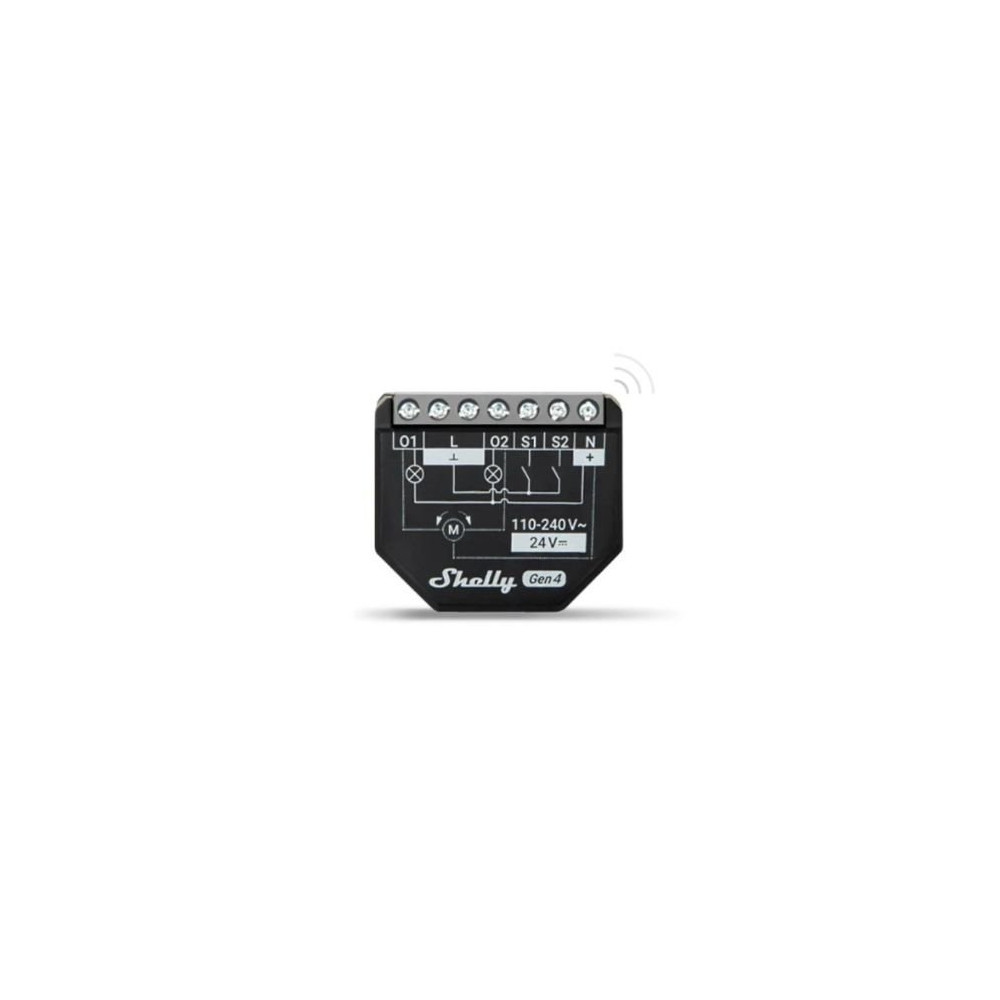 Shelly Plus 2PM Gen4 - Smart Relay Tapparelle 16A AC/DC WiFi/BT/Matter/Zigbe +PM SH-S2PMG4