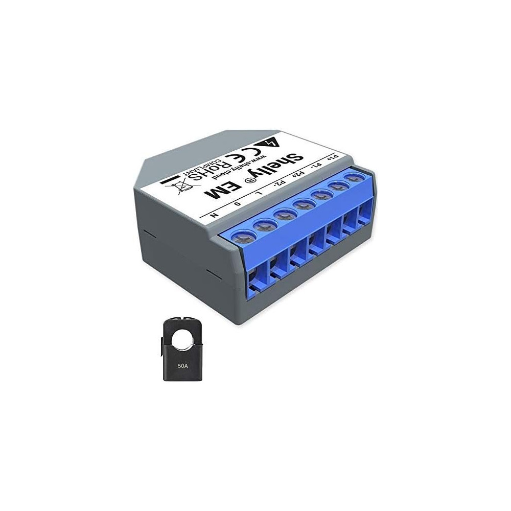 Shelly EM - Modul contatore energia Wi-Fi + pinza amperometrica 50A SH-EM50