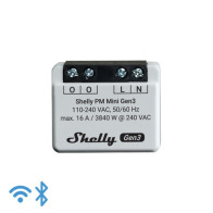 Shelly Mini PM Gen3 - Solo misurazione consumi Wi-FI/BT (no relay/no input) Gen3 SH-MINIPPMG3