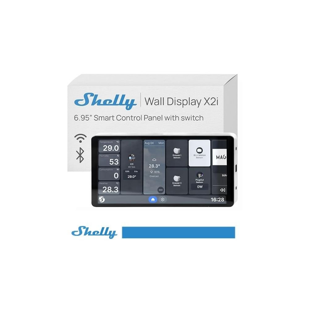 Shelly Wall Display X2i Grigio - 6.9" SH-WALLSKITX2I