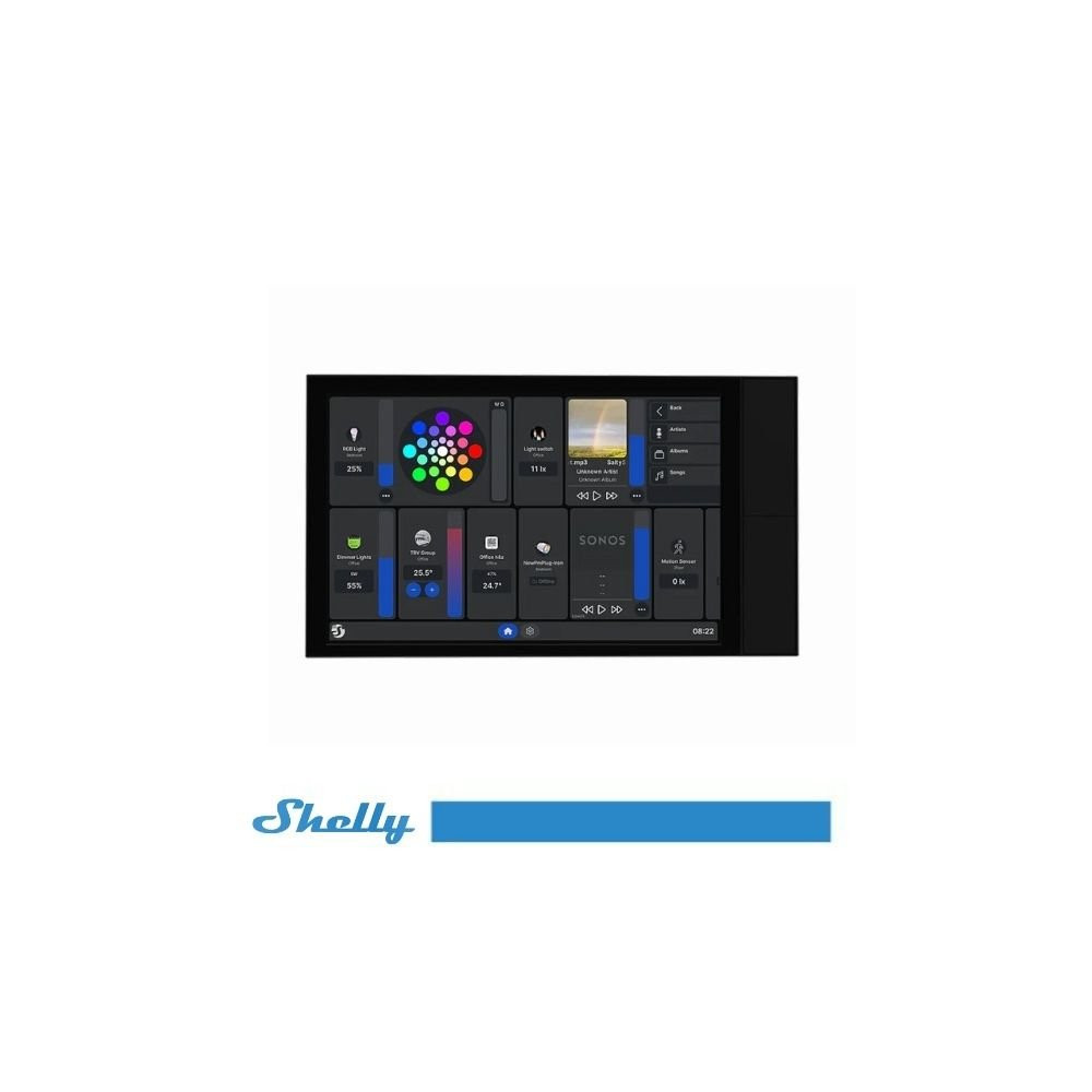 Shelly Wall Display XL Black - Display Digitale Nero XL SH-WALLBKITXL