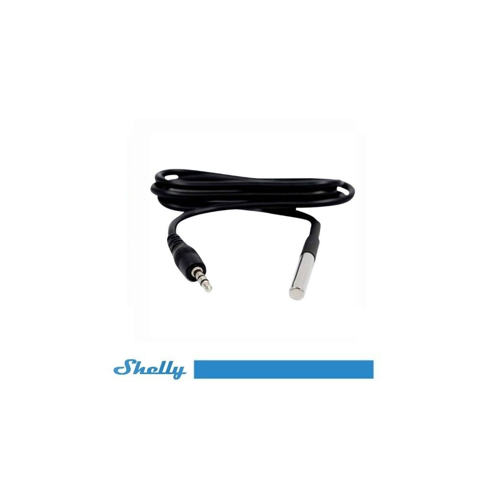 Shelly Sensore Temperatura DS18B20 con Jack da 3,5mm e cavo da 1 m - Compat. The Pill SH-DS18B20