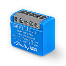 Shelly 1 Mini Gen4 - Smart Relay contatto pulito 8A AC/DC WiFi/BT/Matter/Zigbee SH-S1MINIG4