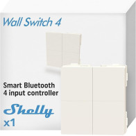 Shelly BLU Wall Switch 4 (Stand Alone) - Pulsante a muro Bluetooth 4 tasti SH-BWS4