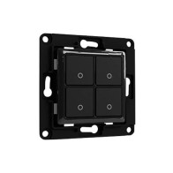 Shelly Wall Switch 4 - Pulsanti filari da parete 4 tasti nero con supp relay SH-WS4B