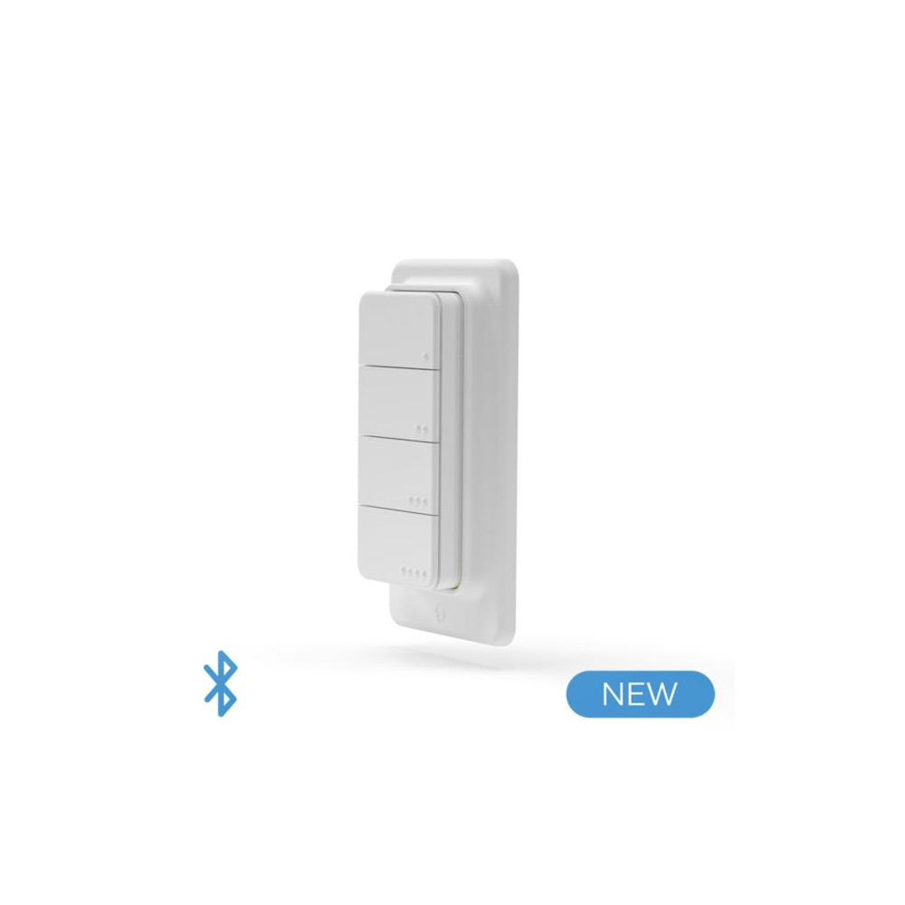 Shelly BLU RC Button 4 ZB - Telecomando a muro con 4 tasti Bluetooth + ZIGBEE SH-BRCBUTT