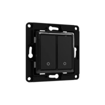 Shelly Wall Switch 2 - Pulsanti filari da parete 2 tasti nero con supp relay SH-WS2B