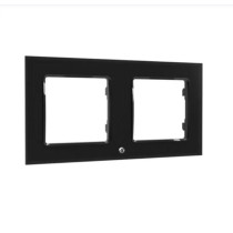Shelly Wall Frame 2 - Placca da parete nera doppia compatibile Legrand SH-WF2BL