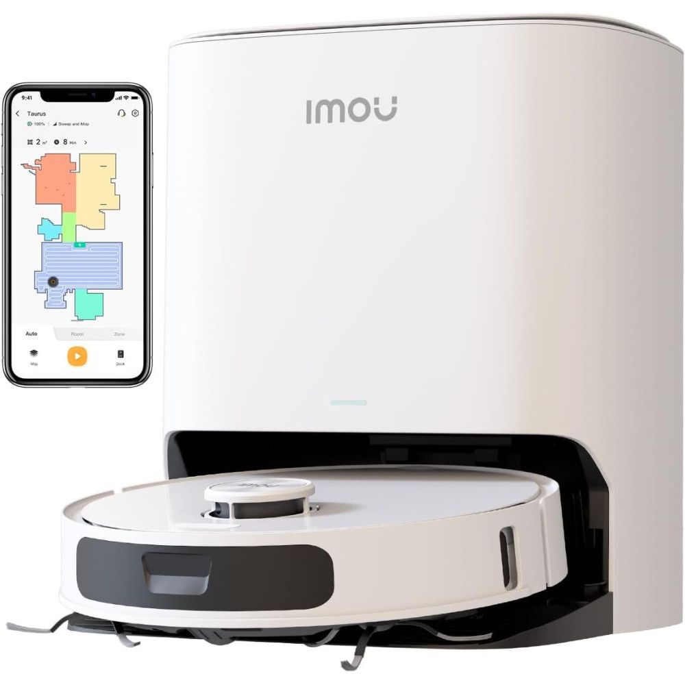 Imou Robot Aspirapolvere RV3 con autosvuotamento e serbatoio automatico acqua 5l IM-RV3