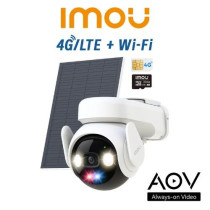 Imou Kit Telecamera AOV PT a batteria 5Mp 3K Kit Wi-FI + 4G con SIM inclusa IM-AOVPT4GKIT