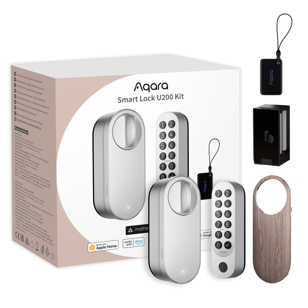 Aqara Kit Serratura Intelligente U200 Argento/Grigio AQ-EL-D02D-S