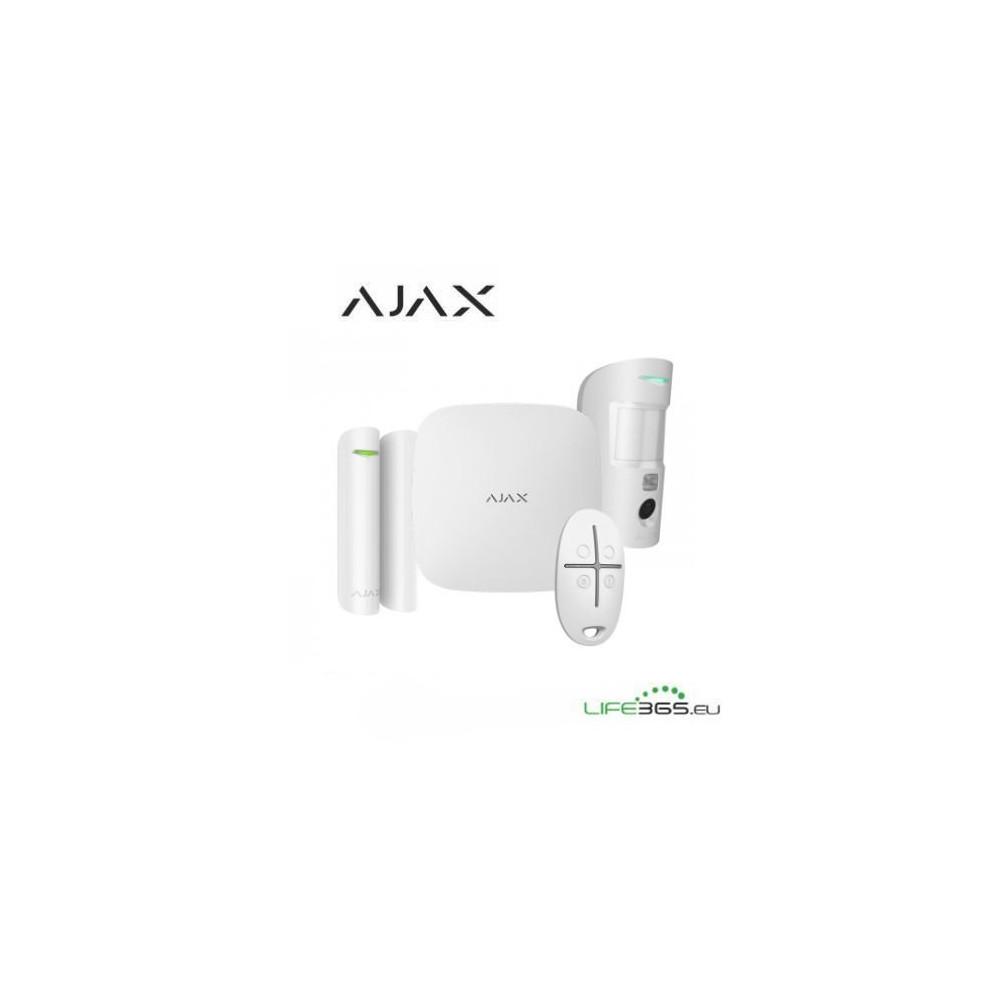Ajax StarterKit Cam Plus HDR Bianco Wi-Fi / 4G / Ethernet AJ-156255