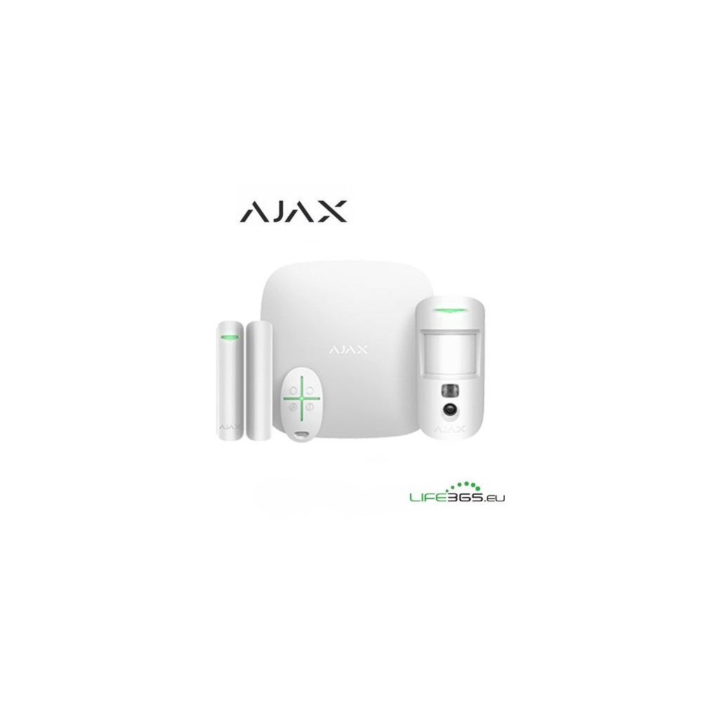 Ajax Kit di base con videocamera avanzato PLUS WI-FI(StarterKit Cam Plus) bianco AJ-38174