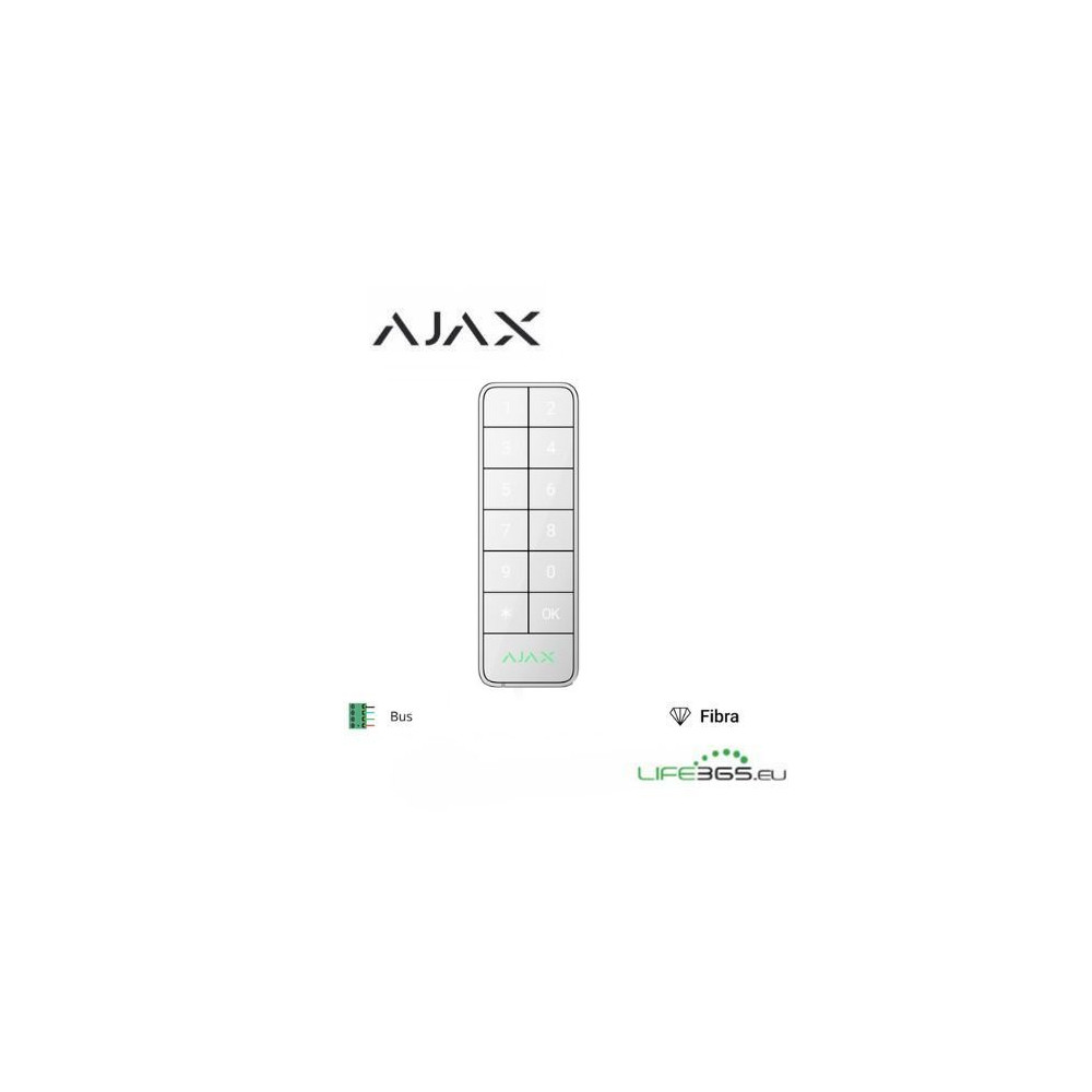 Ajax Superior Keypad Fibra white Outdoor - Tastiera cablata per esterni bianco AJ-117759