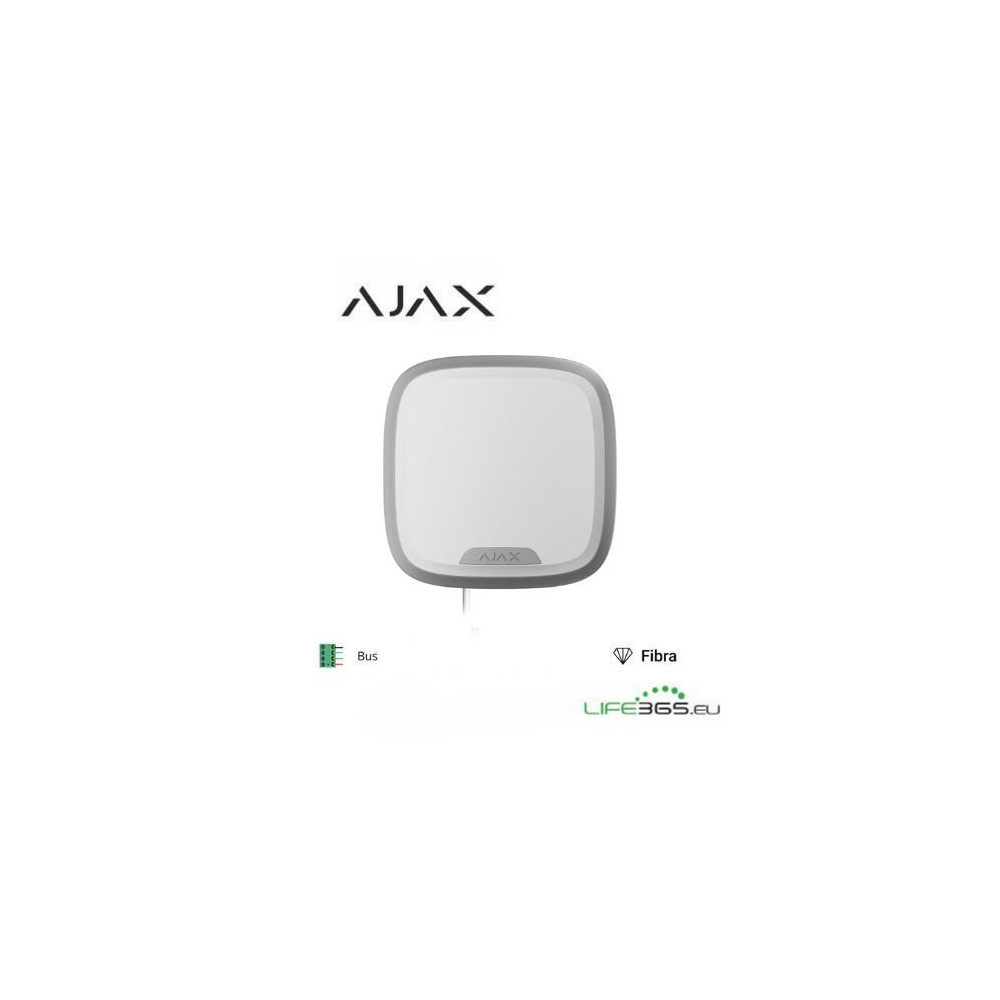 Ajax Superior StreetSiren Plus Fibra - Sirena cablata per interno/esterno bianca AJ-117727