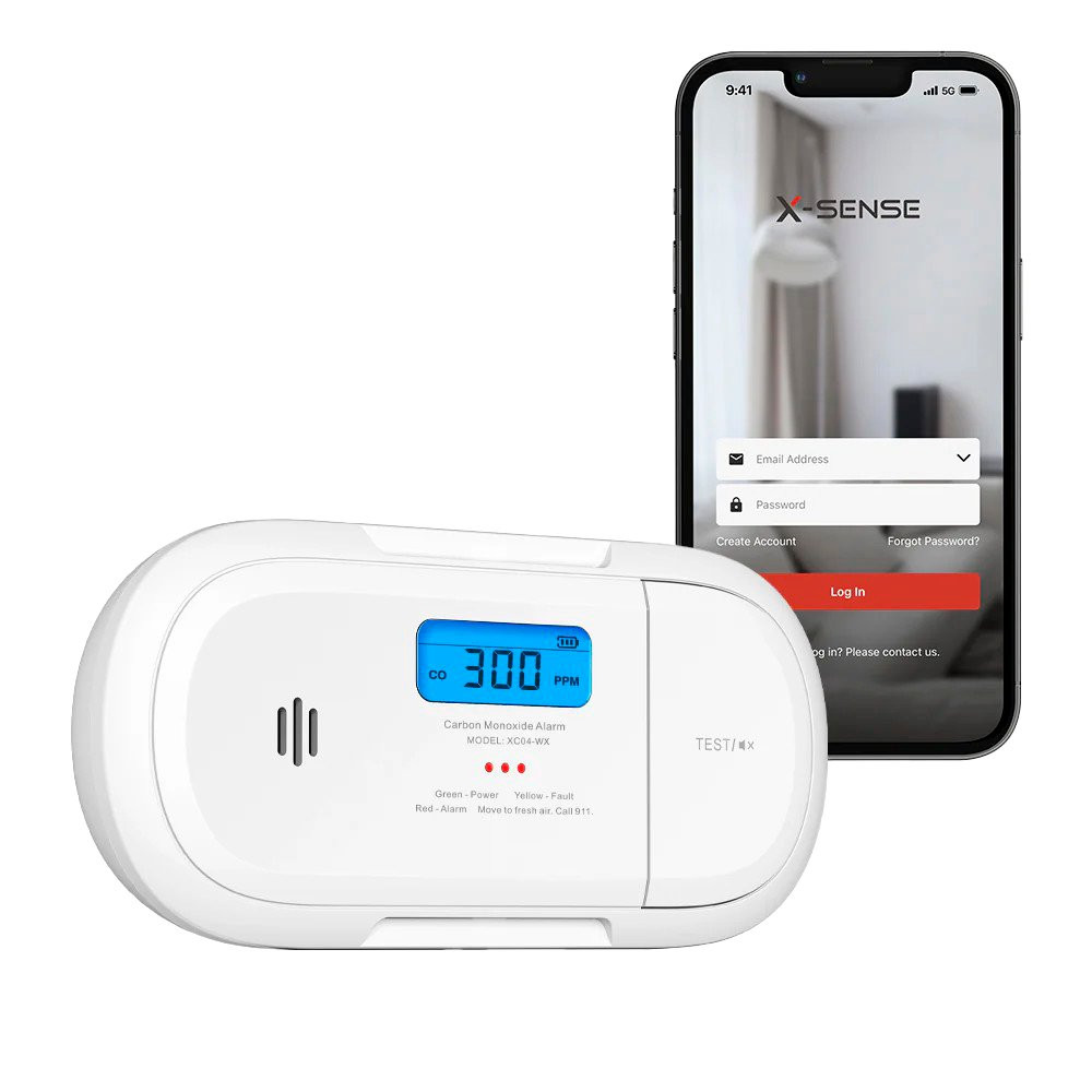 X-Sense Sensore CO-Monossido Wi-Fi a batteria sostituibile XS-XC04WX