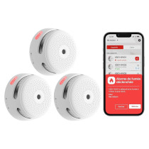 X-Sense KIT 3x Sensori Fumo Link+PRO a batteria sostituibile con centralina RF XS-FS31