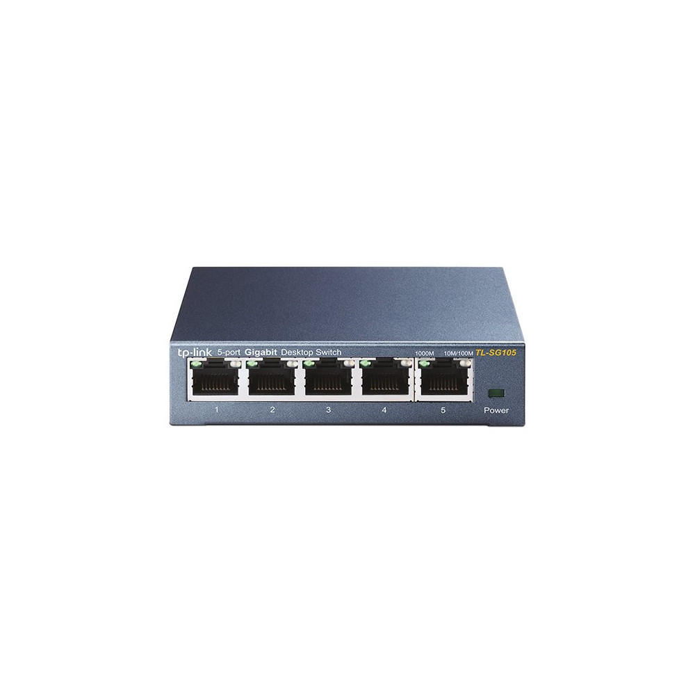 Switch 5 Porte Gigabit Plug & Play case in acciaio TL-SG105 TL-SG105