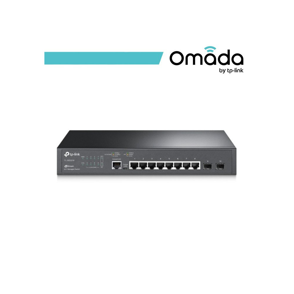 Omada Switch Managed L2+ con 8 Porte Gigabit e 2 Slot SFP - SG3210 OMA-SG3210