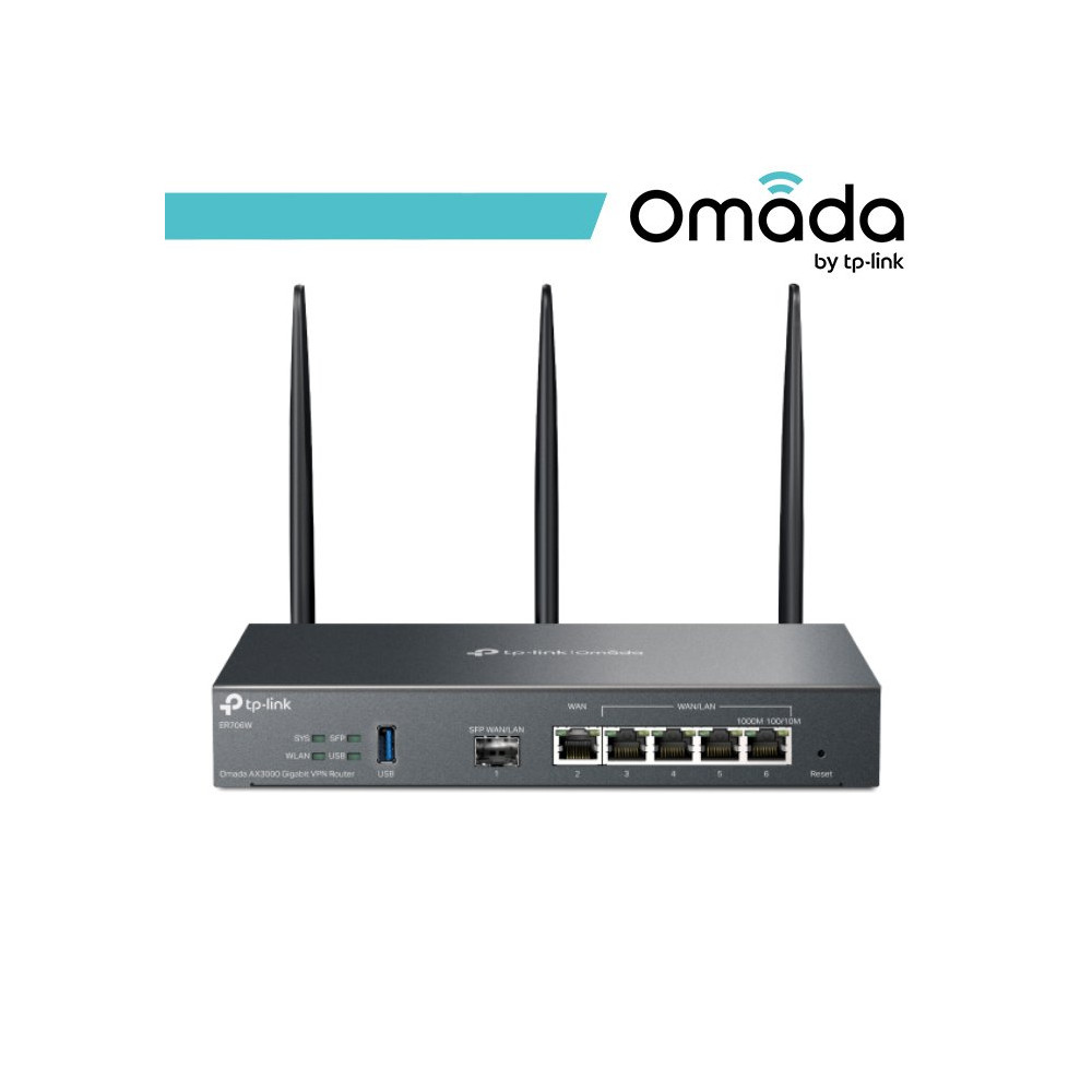 Omada Router VPN Multi WAN - Wi-Fi 6 AX3000 - ER706W OMA-ER706W
