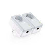 TP-Link Kit 2 powerline con Shuko passante 1 port LAN - TL-PA4010P KIT TL-PA4010PKIT