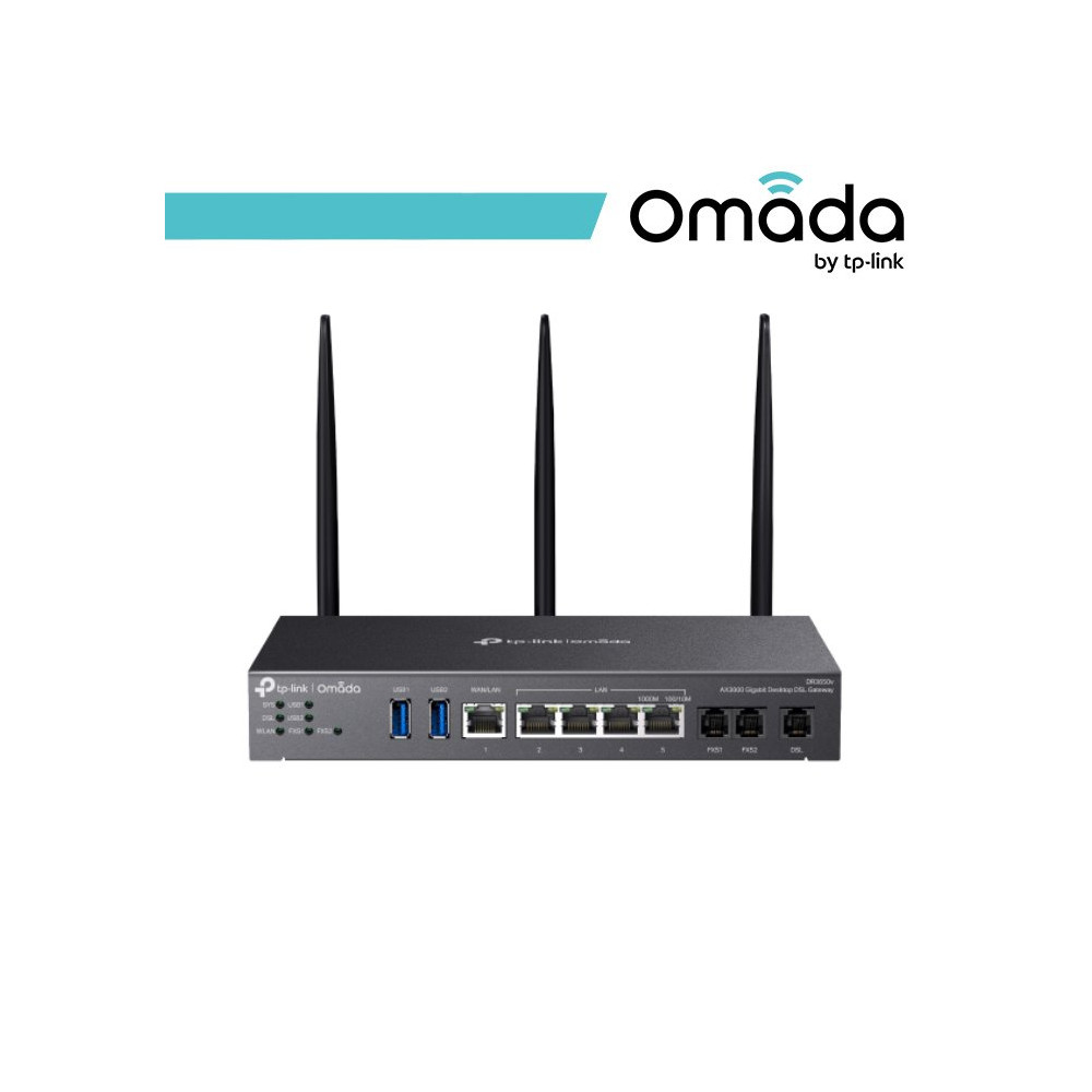 Omada Gateway Desktop Gigabit Wi-Fi 6 AX3000 DSL - DR3650v OMA-DR3650V