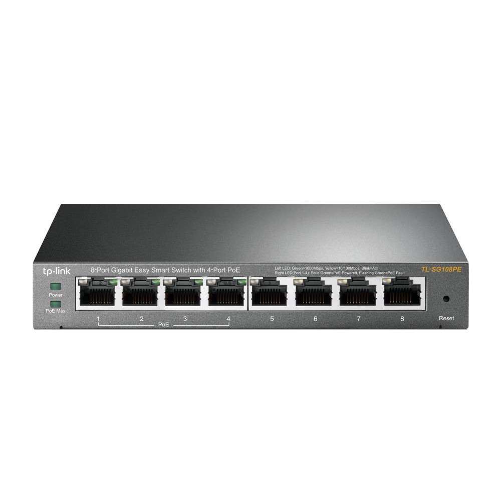 Easy Smart Switch 8 Porte Gigabit con 4 Porte PoE TL-SG108PE TL-SG108PE