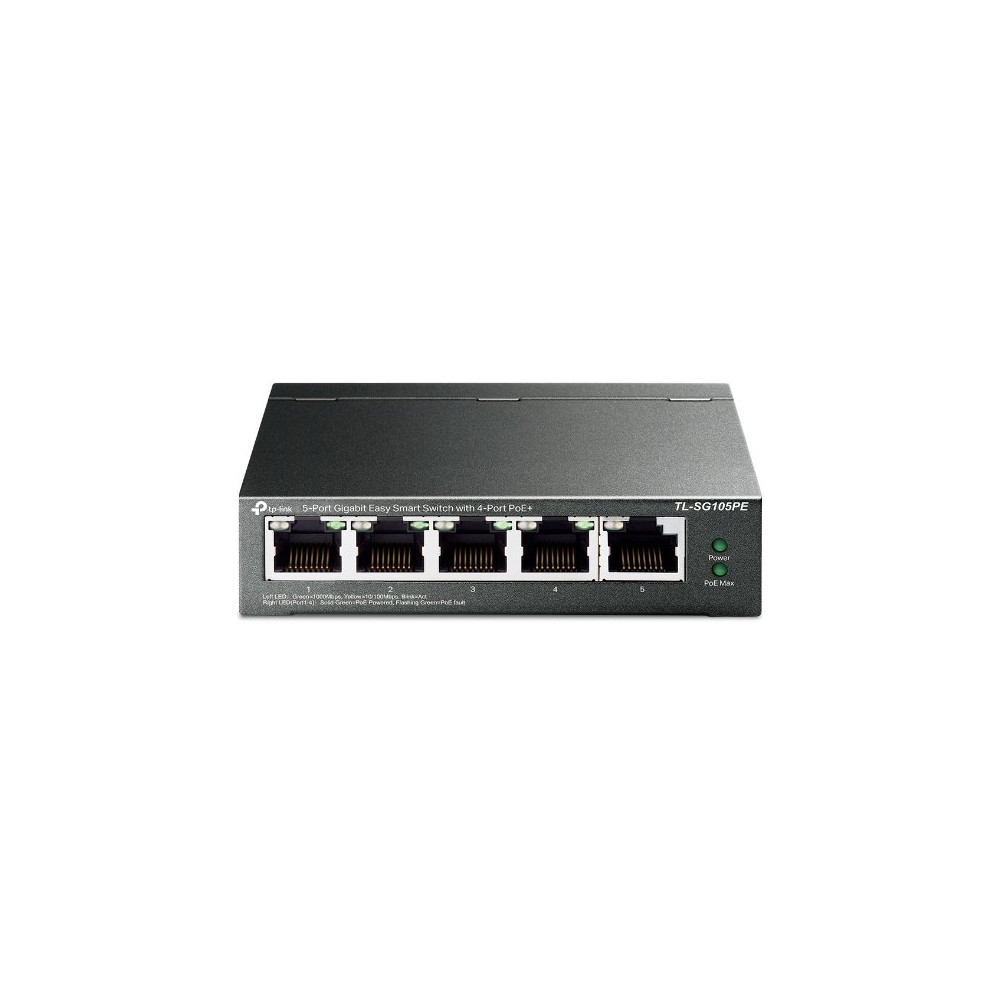 Switch 5 port Gigabit con 4-Port PoE+ TP-Link TL-SG105PE TL-SG105PE
