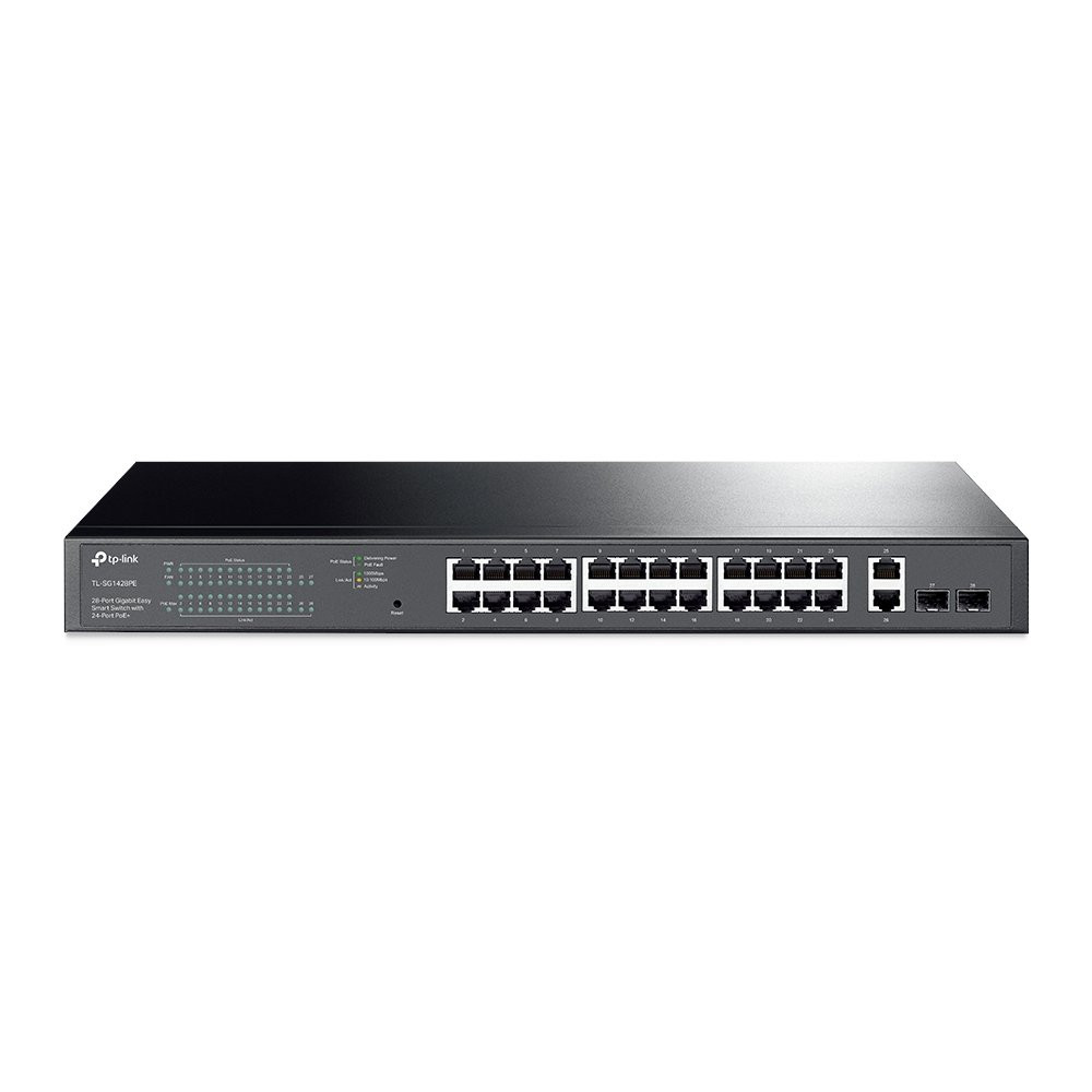 8-Port Gigabit Easy Smart PoE Switch with 24-Port PoE+ TL-SG1428PE