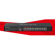 24-Port 10/100Mbps + 2-Port Gigabit Rackmount Switch with 24-Port PoE+ MS-MS126CP