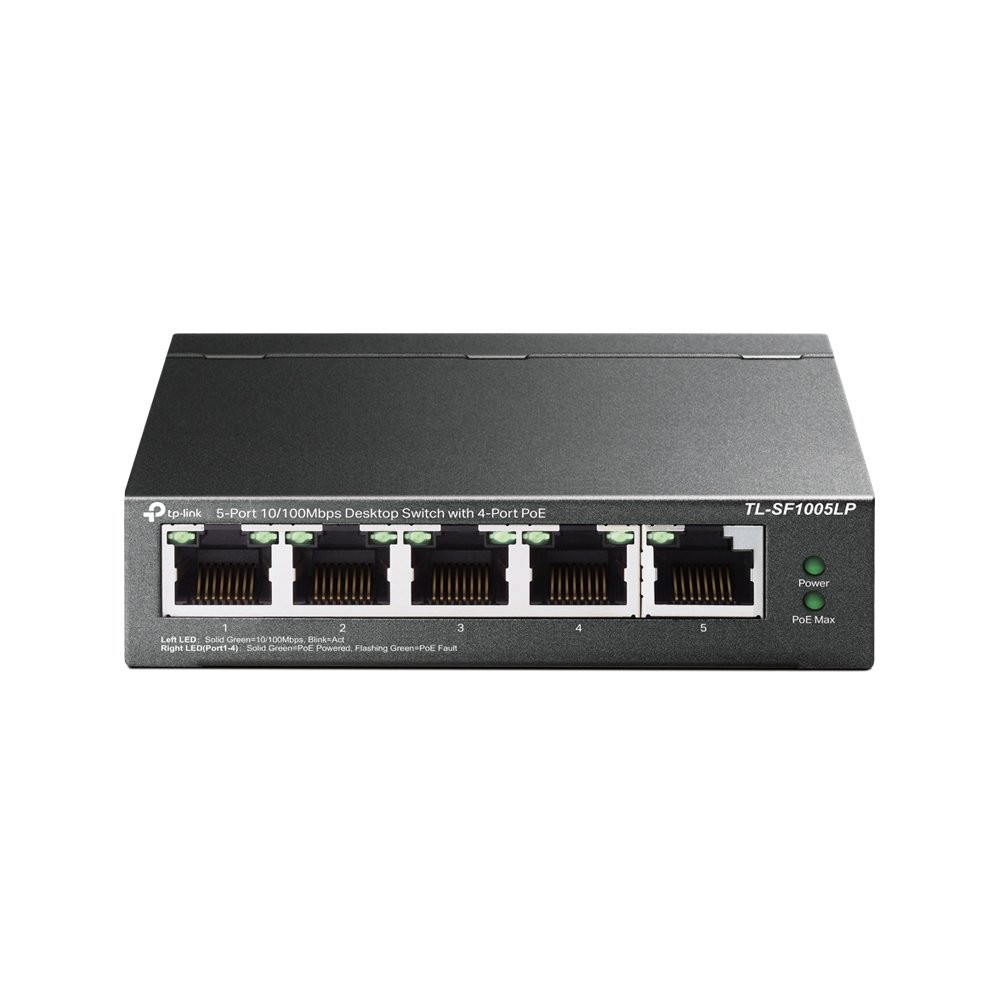 Switch Desktop 5 porte 10/100Mbps con 4-Port PoE TL-SF1005LP TL-SF1005LP