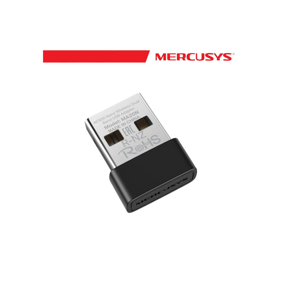 Mercusys AC650 Nano Wireless Dual Band USB Adapter - MA20N MS-MA20N