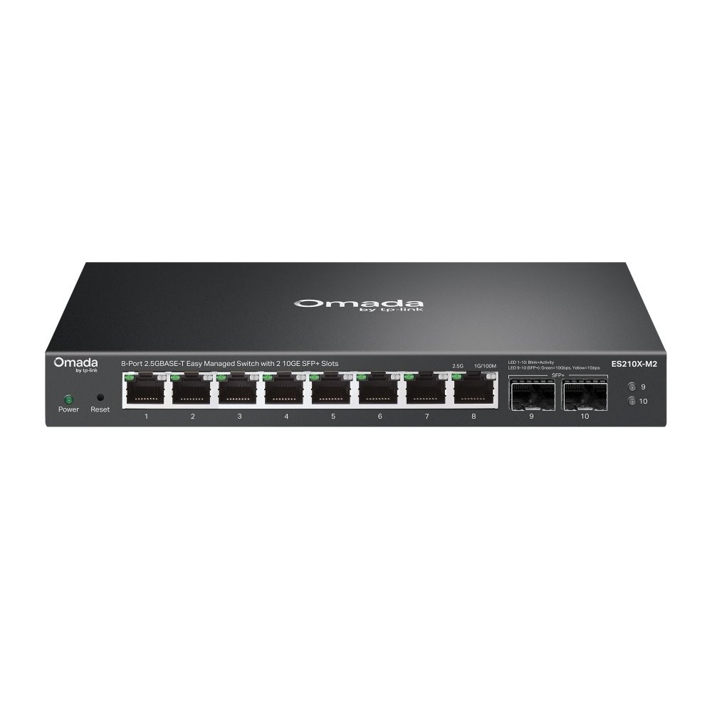 Omada 8-Port 2.5GBASE-T Easy Managed Switch with 2 10GE SFP+ Slots OMA-ES210X-M2