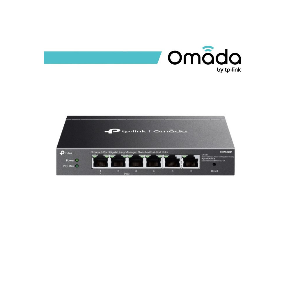 Omada 6-Port Gigabit Easy Managed Switch with 4-Port PoE+ OMA-ES206GP