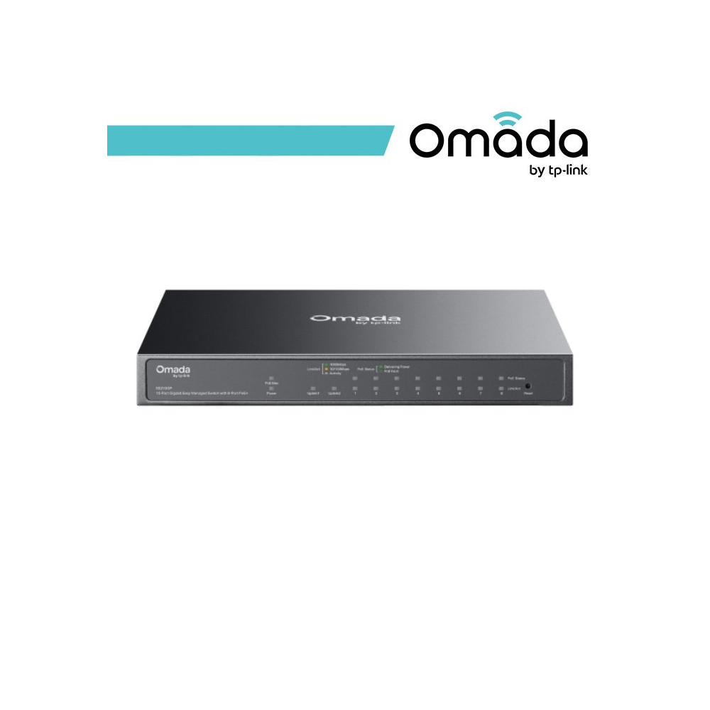 Omada Switch Gigabit Easy Managed a 10 porte con 8 porte PoE+ - ES210GP OMA-ES210GP