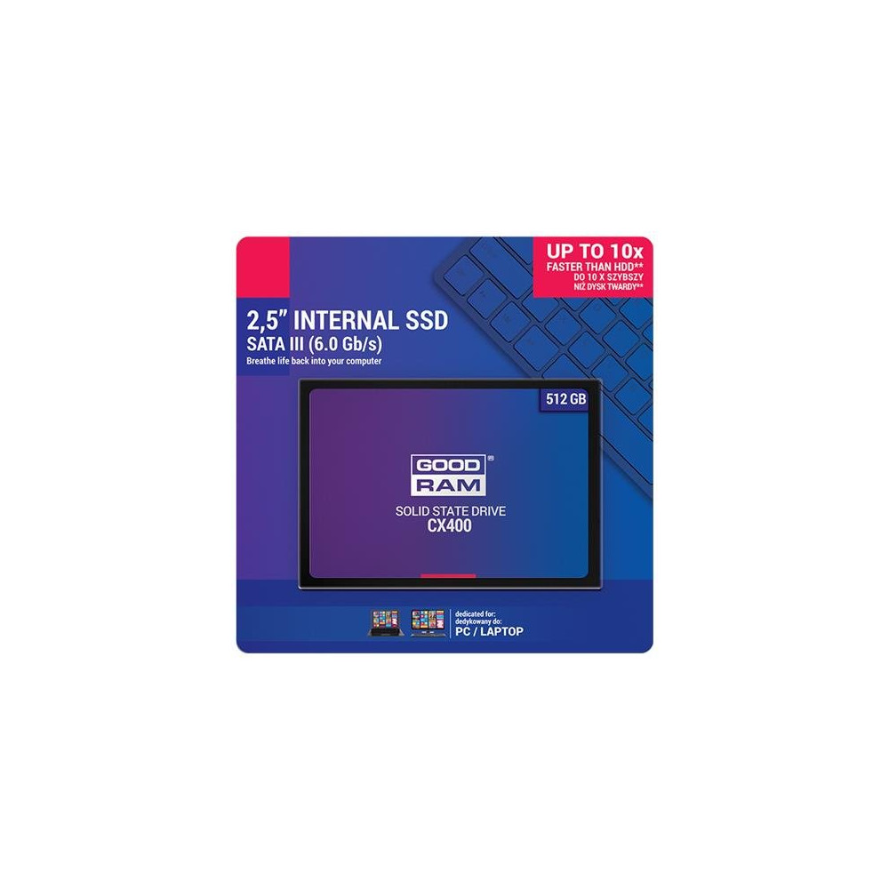 GoodRAM SSD CX400-G2 512GB SATA III 2,5 - retail box - SSDPR-CX400-512 GRSSD-CX400-512