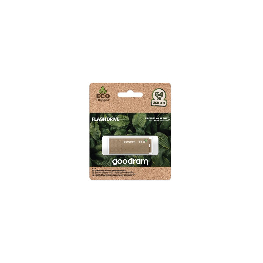 GoodRAM Pendrive 64GB UME3 GREEN USB 3.0 - retail blister - UME3-0640EFR11 GRUME3-0640EFR1