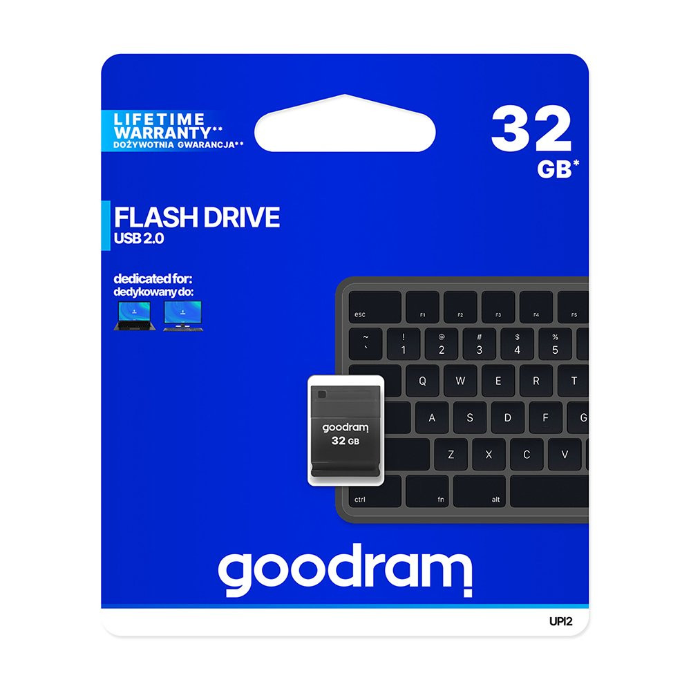 Goodram Pendrive UPI2 32GB USB MINI 2.0 blk - retail blister - UPI2-0320K0R11 GRUPI2-0320K0R1