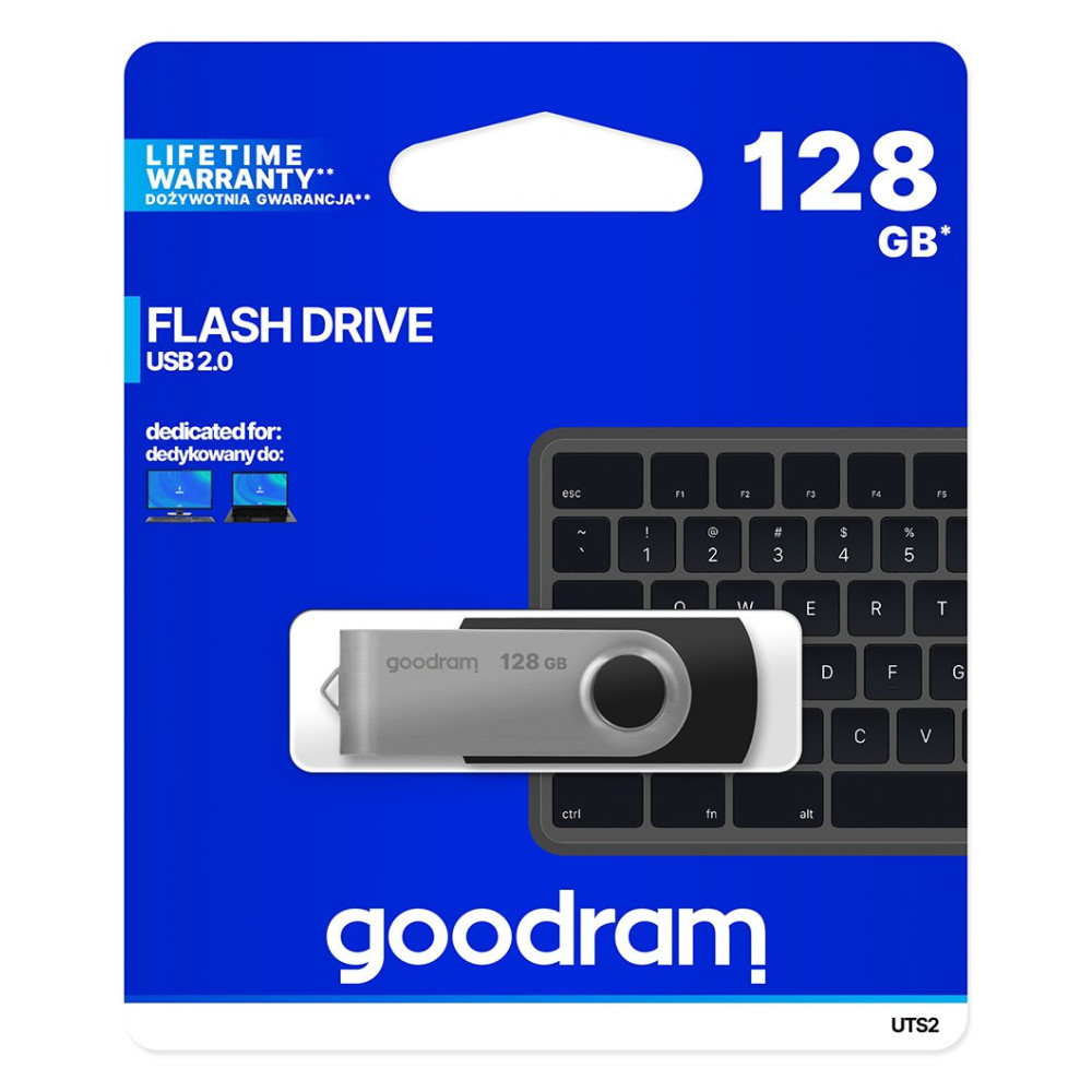 GoodRAM Chiavetta/Pendrive USB Twister 128GB nera USB 2.0 - UTS2-1280K0R11 GRUTS2-1280K0R1