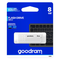 GoodRAM Pendrive 8GB UME2 white USB 2.0 - retail blister - UME2-0080W0R11 GRUME2-0080W0R1