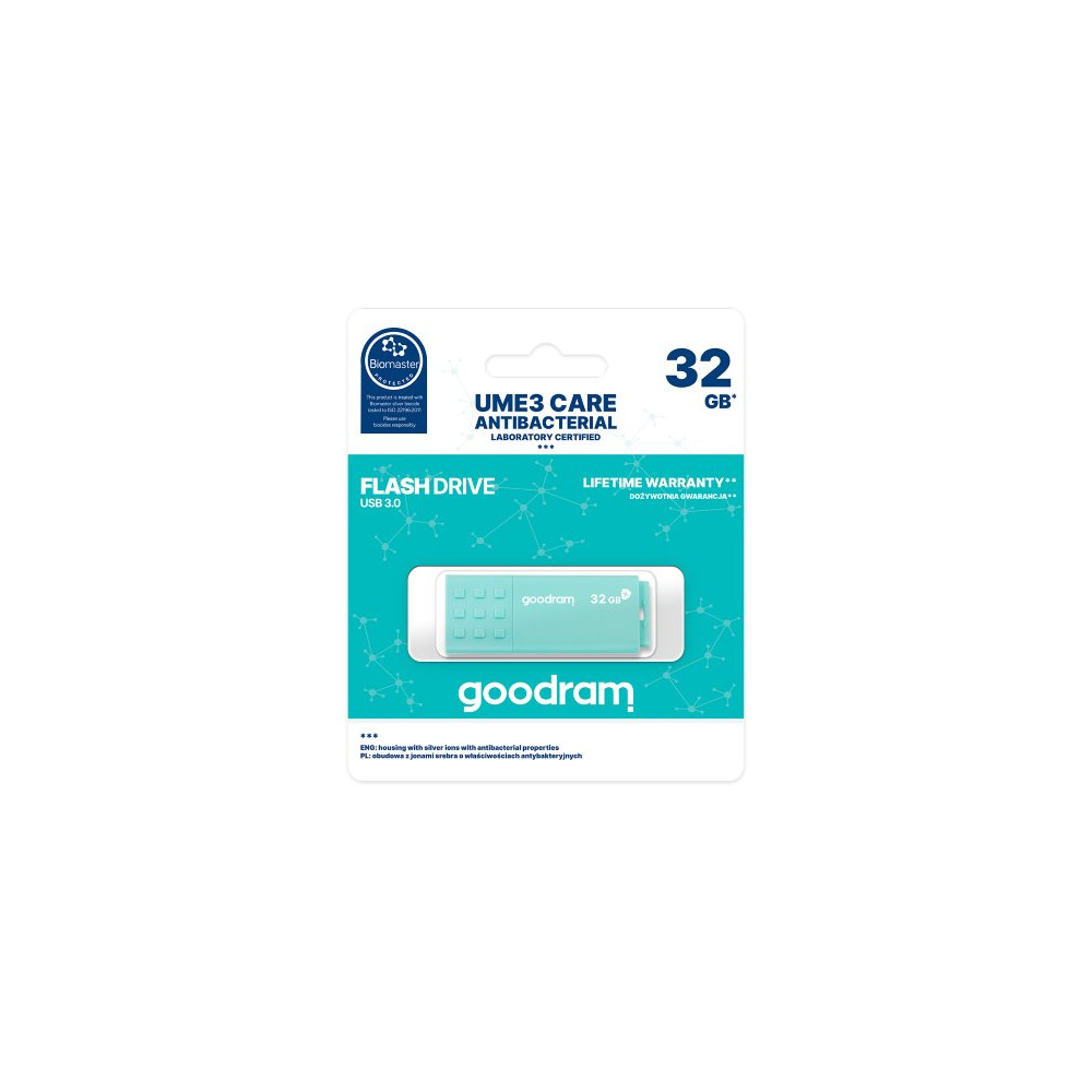 GoodRAM Pendrive 32GB UME3 CARE - ANTIBATTERICA - USB 3.0 - UME3-0320CRR11 GRUME3-0320CRR1
