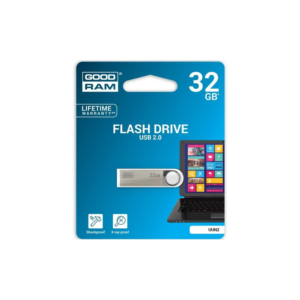GoodRAM Pendrive 32GB UNN2 metal USB 2.0 - retail blister - UUN2-0320S0R11 GRUUN2-0320S0R1