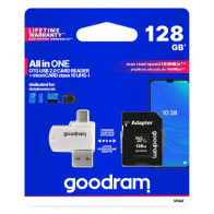 GoodRAM microSD 128GB class 10 + adpter + card reader - blister - M1A4-1280R12 GR-M1A4-1280R11