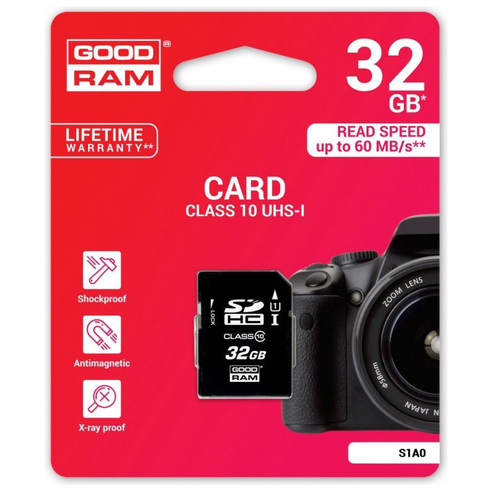 GoodRAM Scheda SD 32GB SDHC - retail blister - S1A0-0320R12 GR-S1A0-0320R12