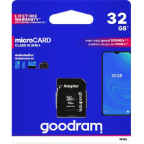 GoodRAM microSD 32GB class 10 UHS I + adapter - retail blister - M1AA-0320R12 GR-M1AA-0320R11