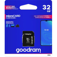 GoodRAM microSD 32GB class 10 UHS I + adapter - retail blister - M1AA-0320R12 GR-M1AA-0320R11