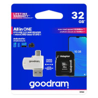 GoodRAM microSD 32GB class 10 + adpter + card reader - blister - M1A4-0320R12 GR-M1A4-0320R11