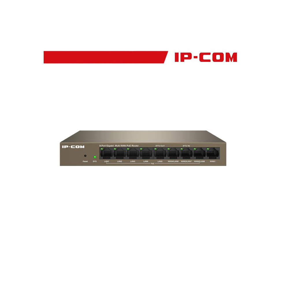 IP-COM Router/AP Controller - 9 porte Cloud Managed PoE, max 4 WAN | M20-8G-PoE IC-M20-8G-POE