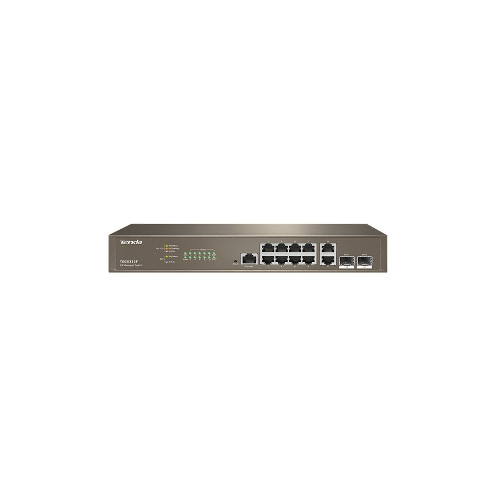 Tenda Switch managed L3 10 porte Gbit + 2 porte SFP Tenda TEG5312F EOL | TEG5312F NT-TEG5312F